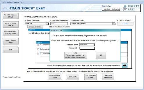 Electronic Signature Screenshot